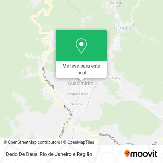 Dedo De Deus mapa