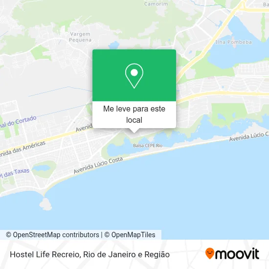 Hostel Life Recreio mapa
