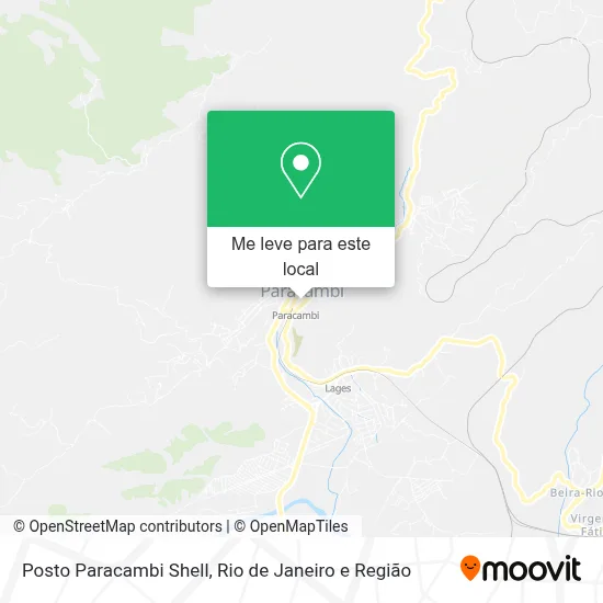 Posto Paracambi Shell mapa