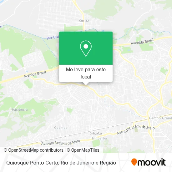 Quiosque Ponto Certo mapa