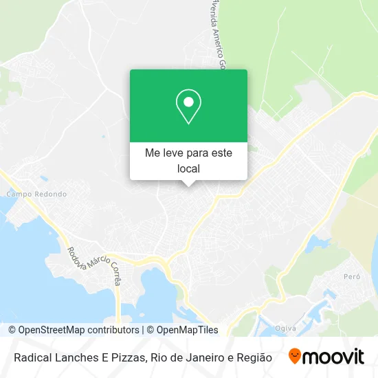 Radical Lanches E Pizzas mapa