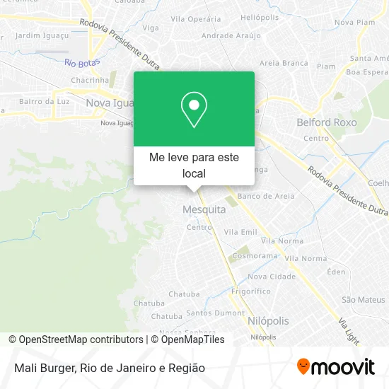 Mali Burger mapa