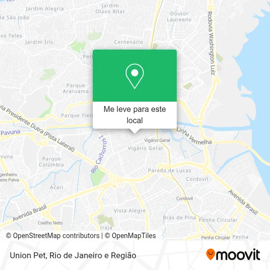 Union Pet mapa