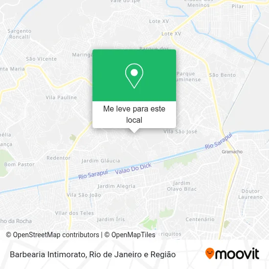 Barbearia Intimorato mapa