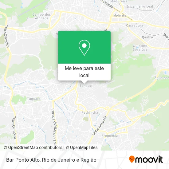 Bar Ponto Alto mapa