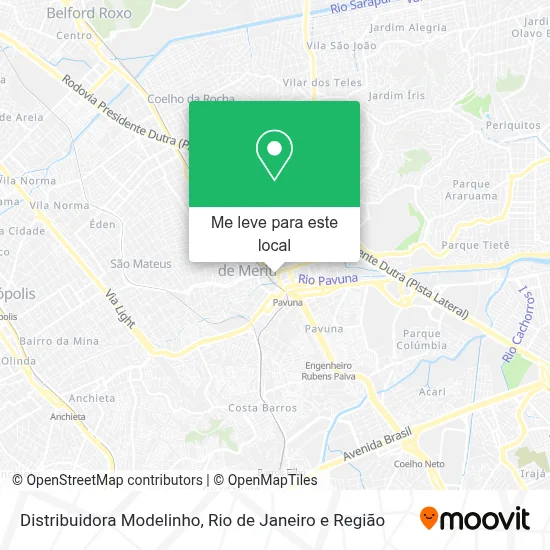 Distribuidora Modelinho mapa