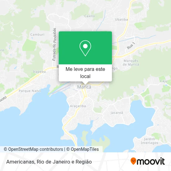 Americanas mapa