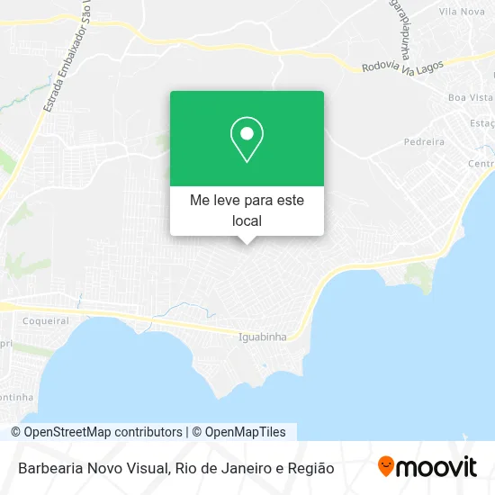Barbearia Novo Visual mapa