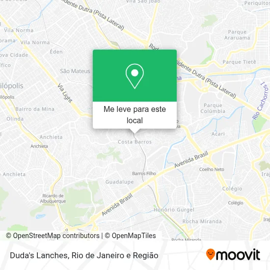 Duda's Lanches mapa