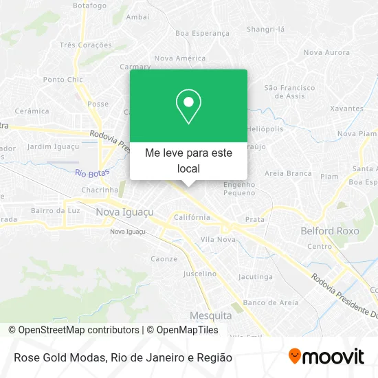 Rose Gold Modas mapa