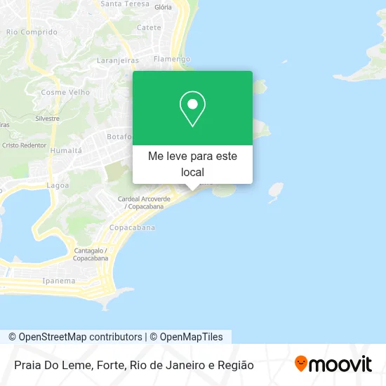Praia Do Leme, Forte mapa