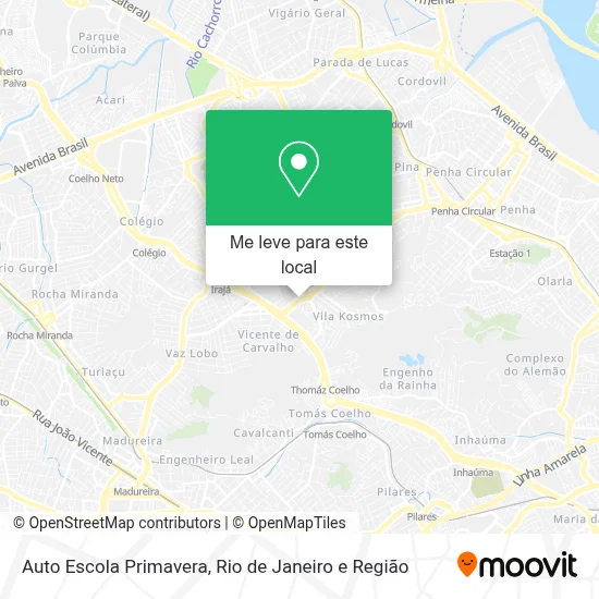 Auto Escola Primavera mapa