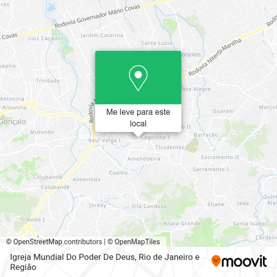 Igreja Mundial Do Poder De Deus mapa