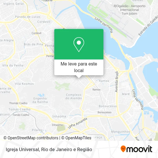 Igreja Universal mapa