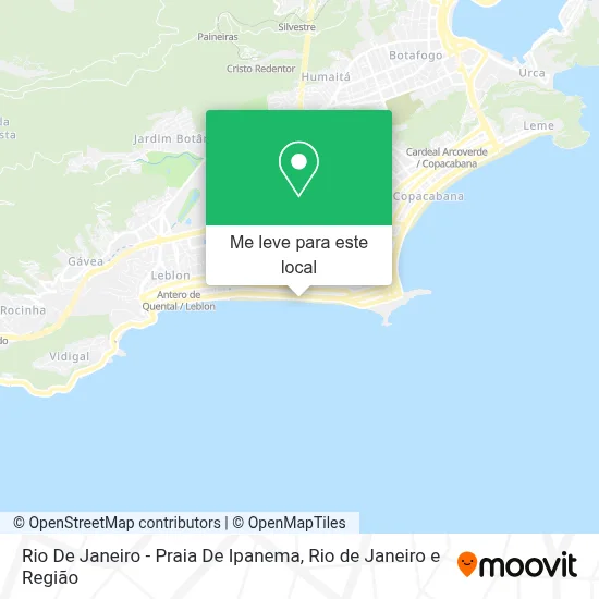 Rio De Janeiro - Praia De Ipanema mapa