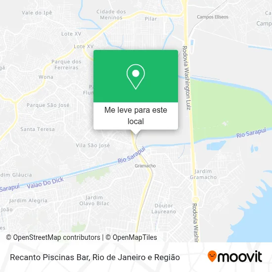 Recanto Piscinas Bar mapa