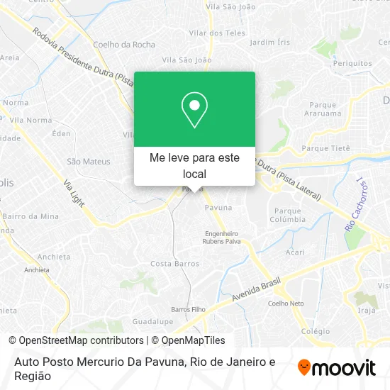 Auto Posto Mercurio Da Pavuna mapa