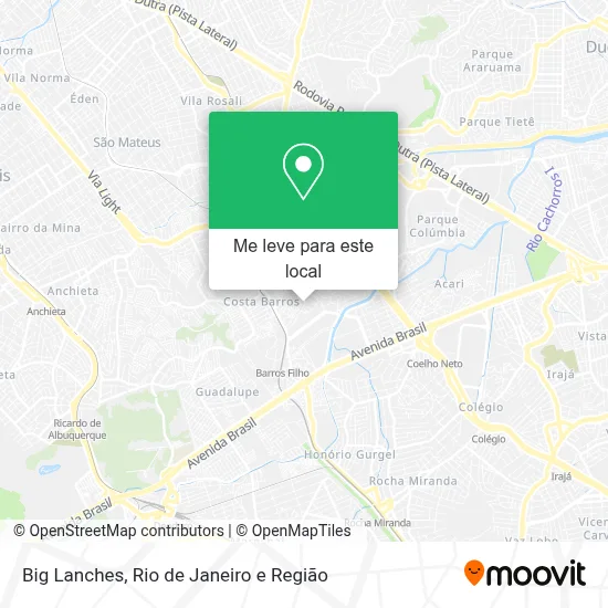 Big Lanches mapa