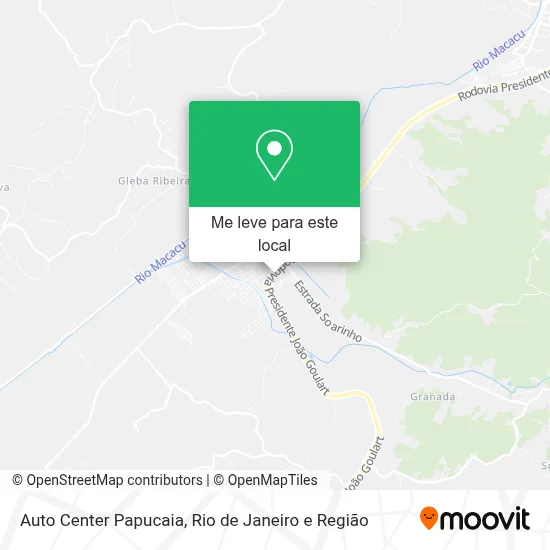 Auto Center Papucaia mapa
