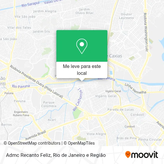 Admc Recanto Feliz mapa