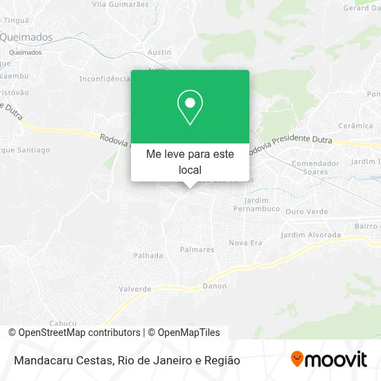 Mandacaru Cestas mapa