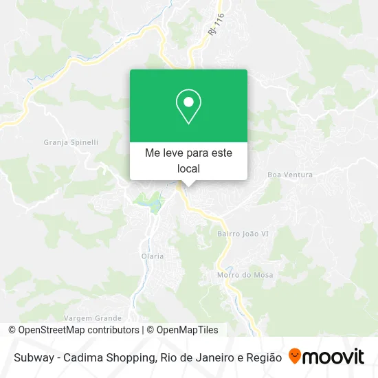 Subway - Cadima Shopping mapa
