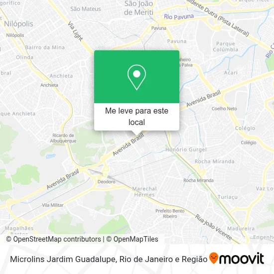 Microlins Jardim Guadalupe mapa
