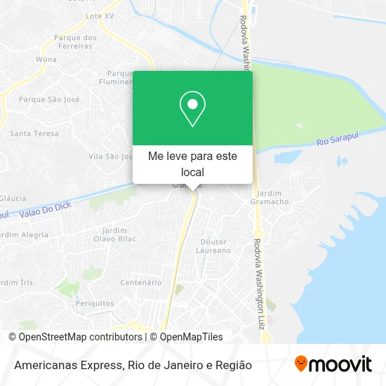Americanas Express mapa