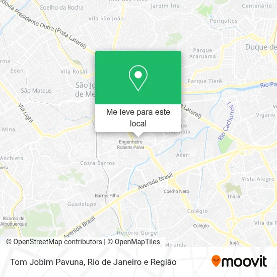 Tom Jobim Pavuna mapa