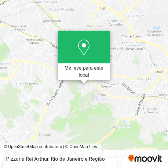 Pizzaria Rei Arthur mapa