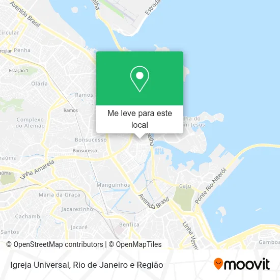 Igreja Universal mapa