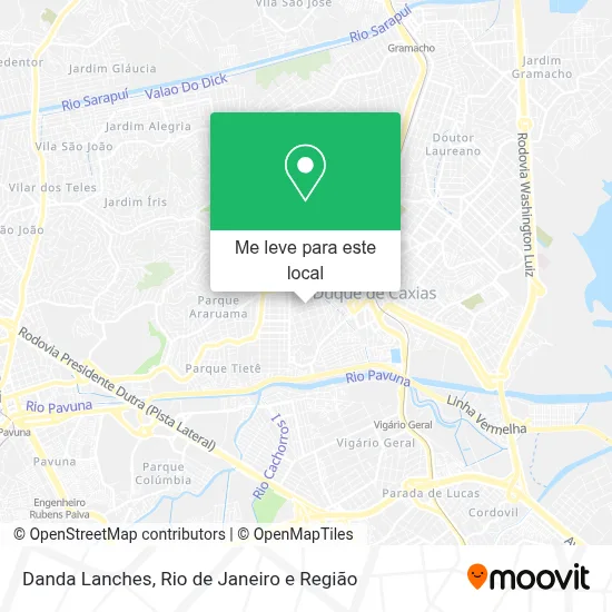 Danda Lanches mapa