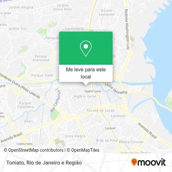 Toniato mapa