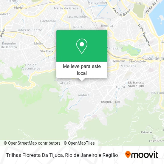 Trilhas Floresta Da Tijuca mapa