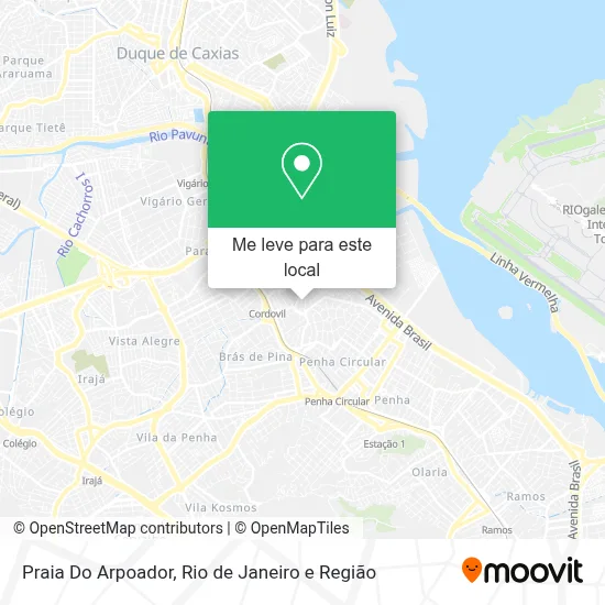 Praia Do Arpoador mapa