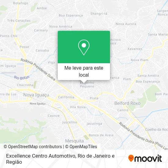 Excellence Centro Automotivo mapa