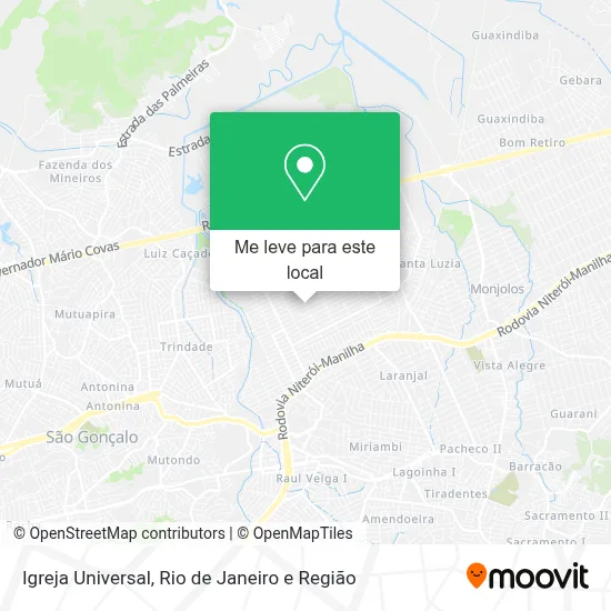 Igreja Universal mapa