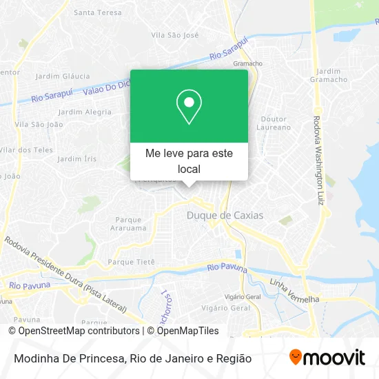 Modinha De Princesa mapa