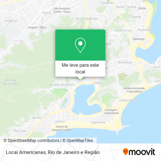 Local Americanas mapa