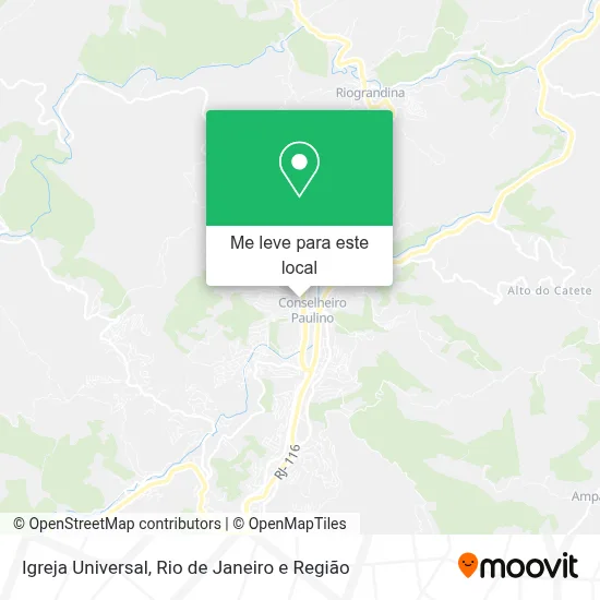 Igreja Universal mapa