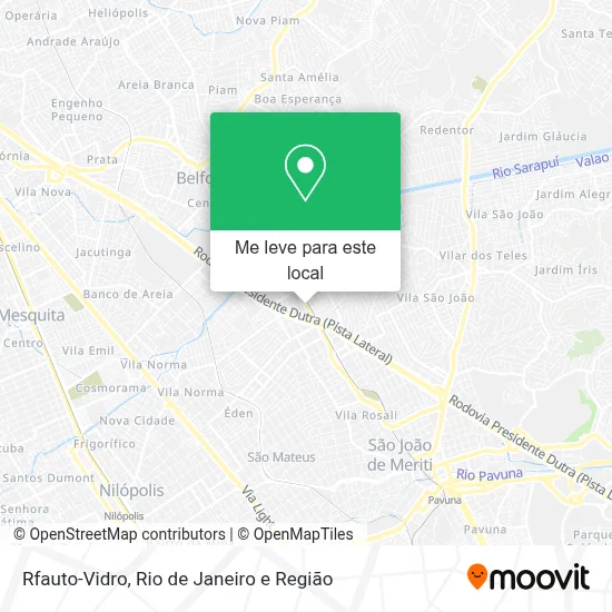 Rfauto-Vidro mapa