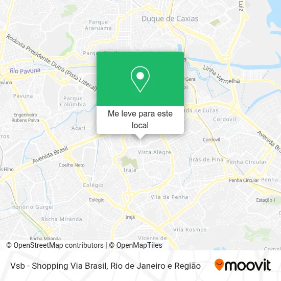 Vsb - Shopping Via Brasil mapa