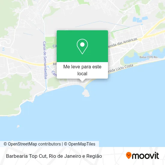 Barbearia Top Cut mapa