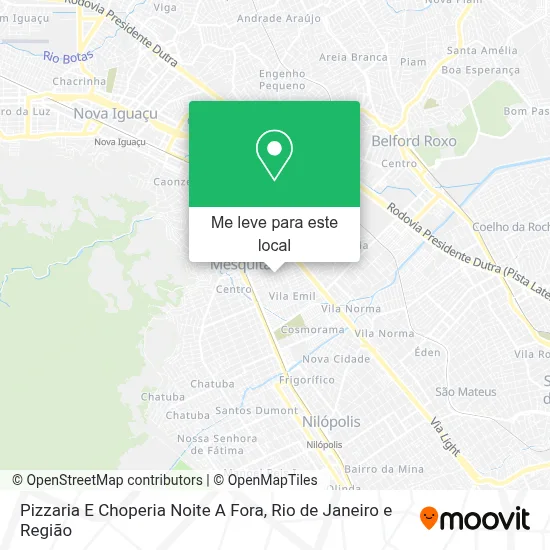 Pizzaria E Choperia Noite A Fora mapa