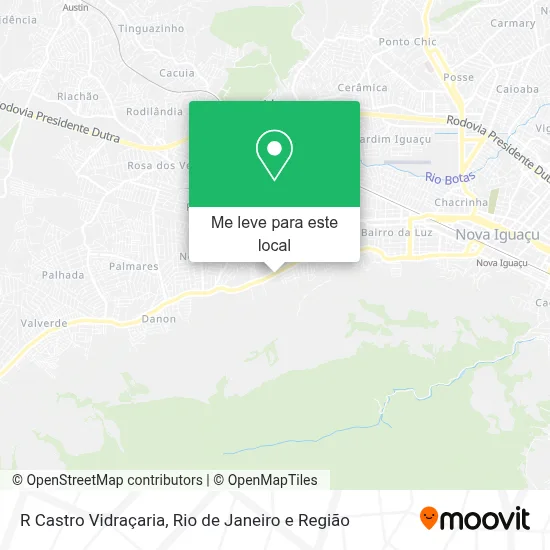 R Castro Vidraçaria mapa
