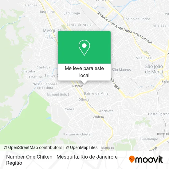 Number One Chiken - Mesquita mapa