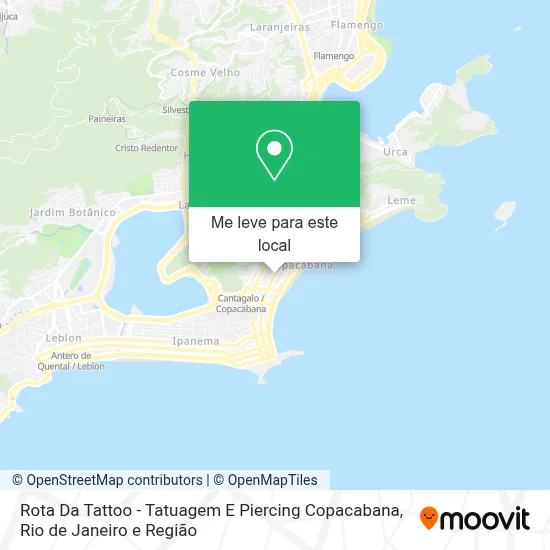 Rota Da Tattoo - Tatuagem E Piercing Copacabana mapa