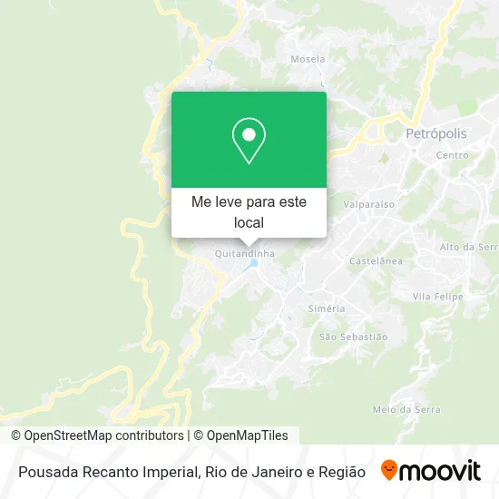 Pousada Recanto Imperial mapa