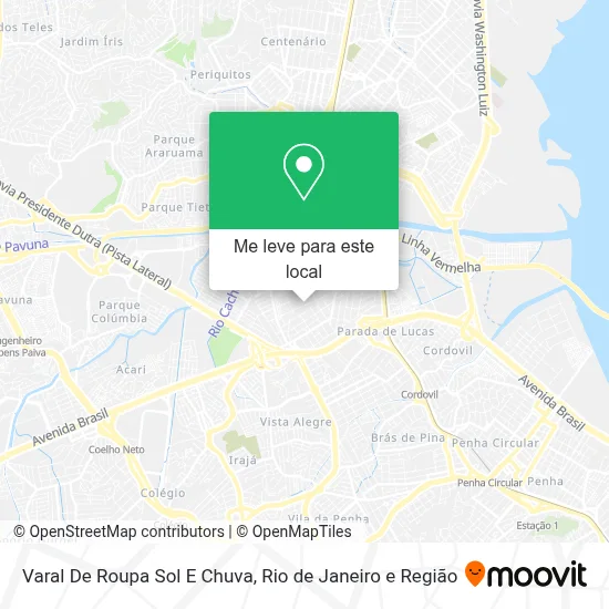 Varal De Roupa Sol E Chuva mapa