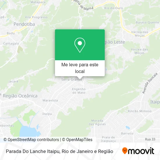 Parada Do Lanche Itaipu mapa